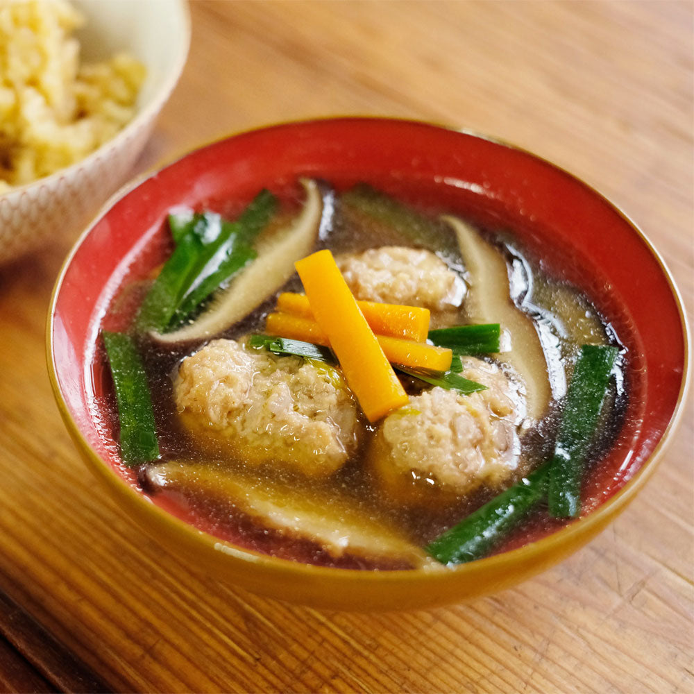 蓮根の肉団子とニラのスープ