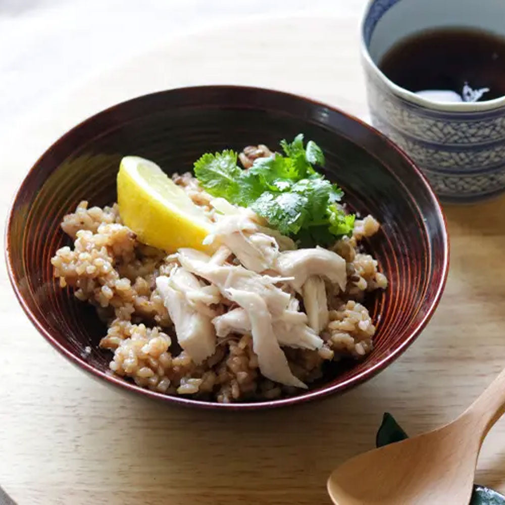 鶏のエスニック冷やし玄米茶漬け