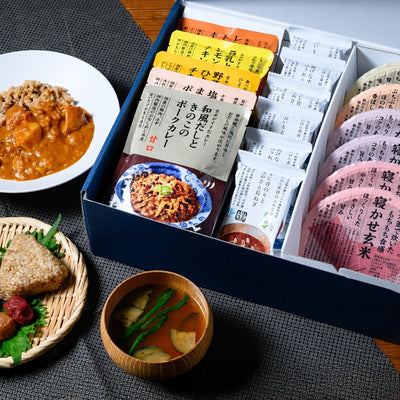 YUWAERUいいものギフト 寝かせ玄米・にほん素材のおみそ汁・玄米によく合うカレー