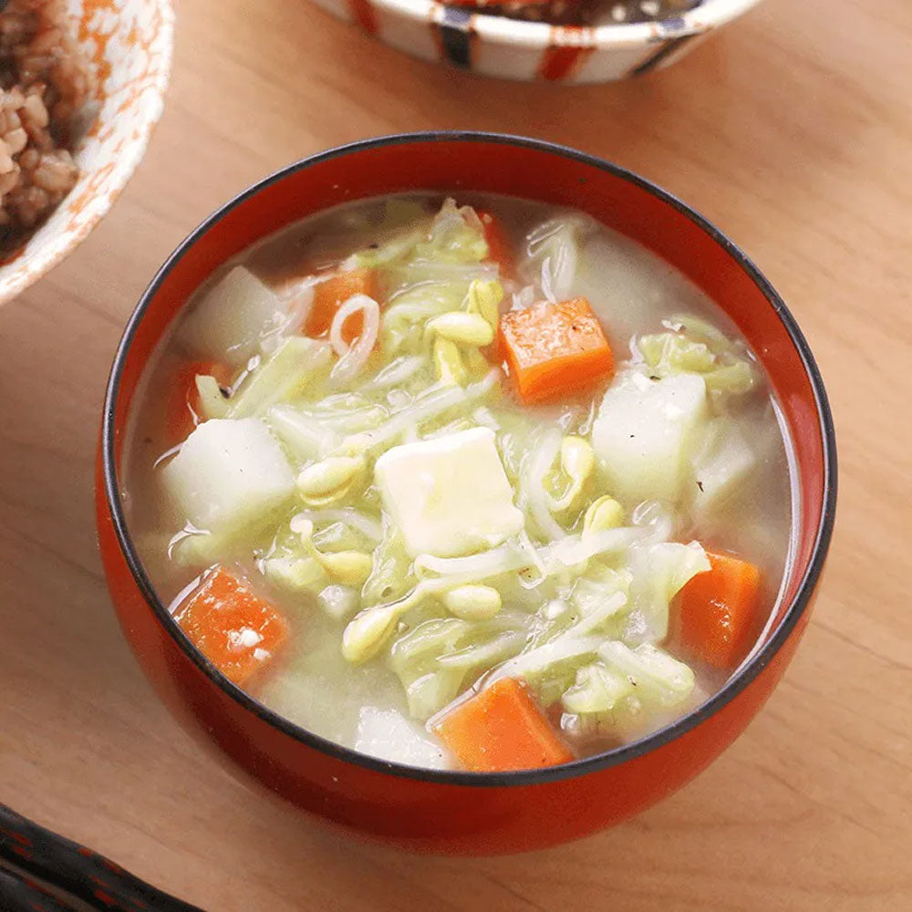 ごろごろ野菜のみそバタースープ