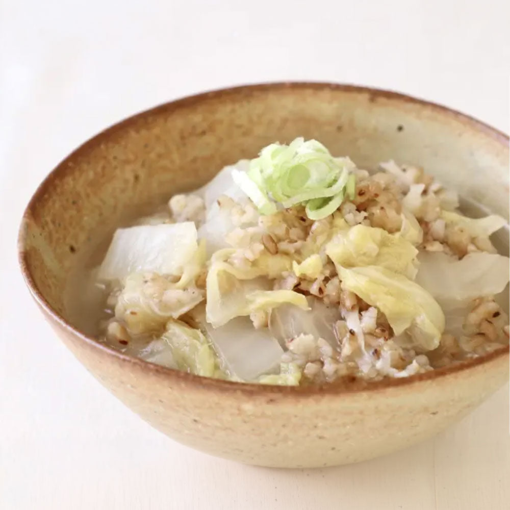 柚子こしょう香る白菜の玄米粥