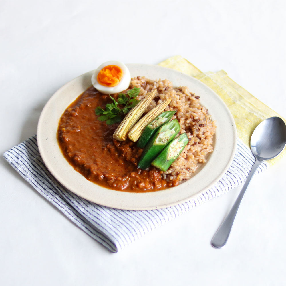 レンコンとトマトのキーマカレー