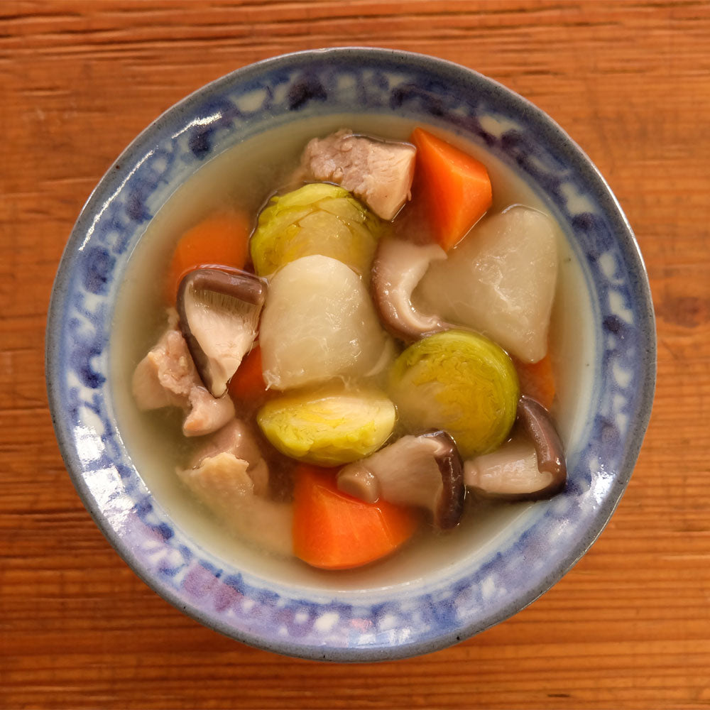 芽キャベツと蕪の塩糀スープ