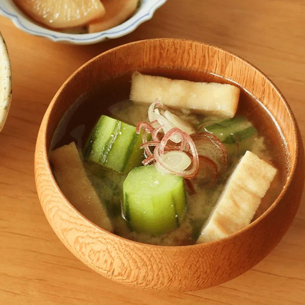 きゅうりと油揚げのごまみそ汁